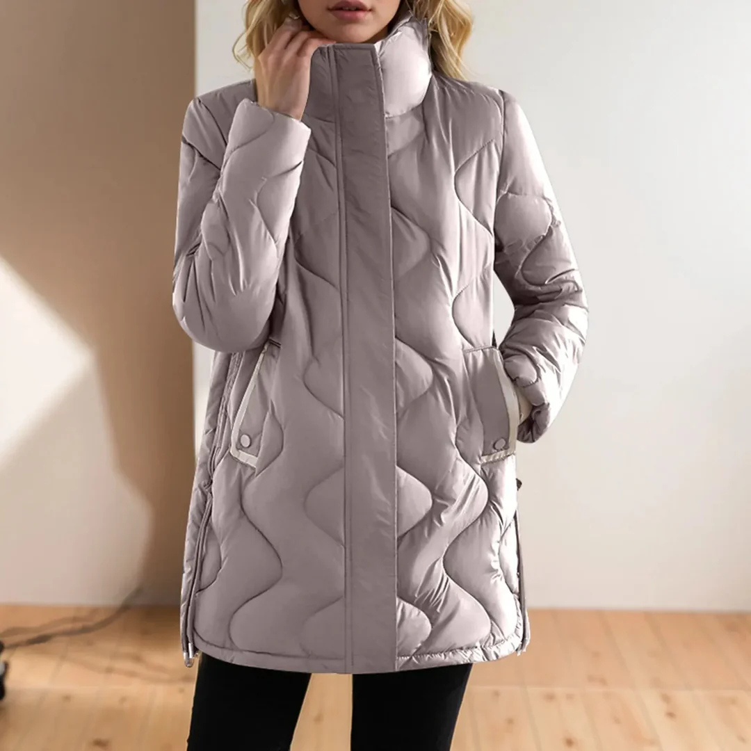 WW | Women's Quilted Jacket with Stand-Up Collar Winter