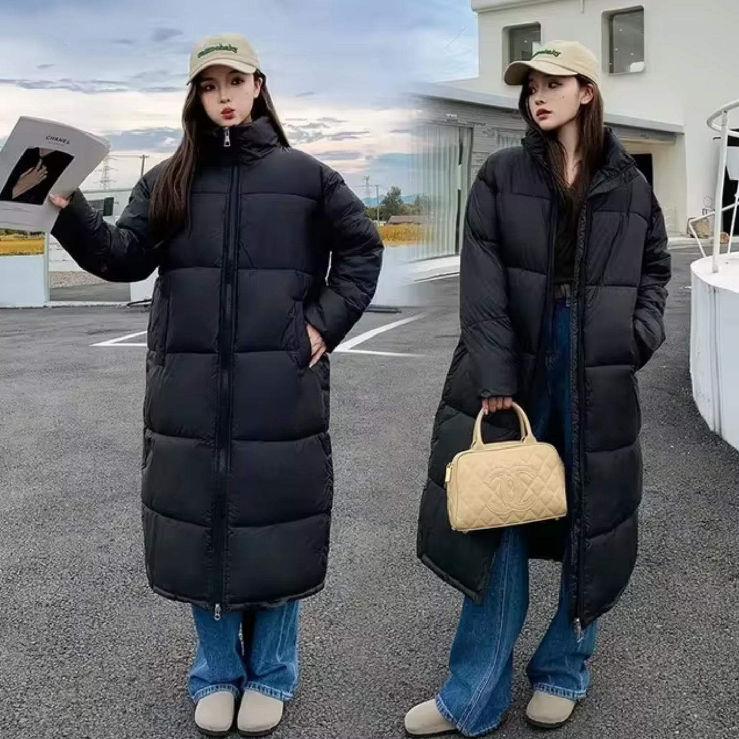 WW | Lange Gepolsterte Jacke