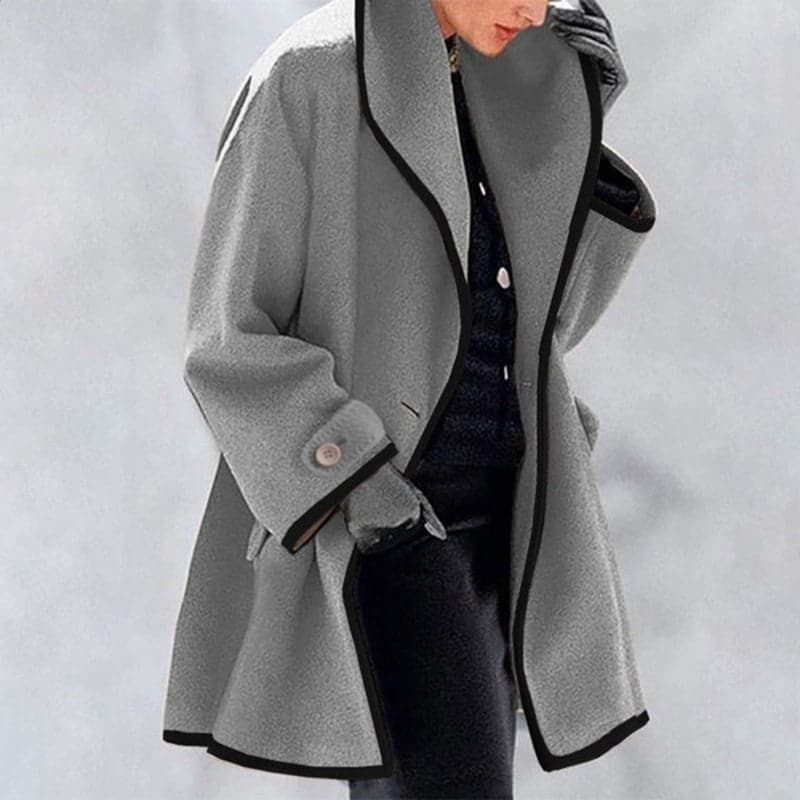 WW | Wool coat with wide collar