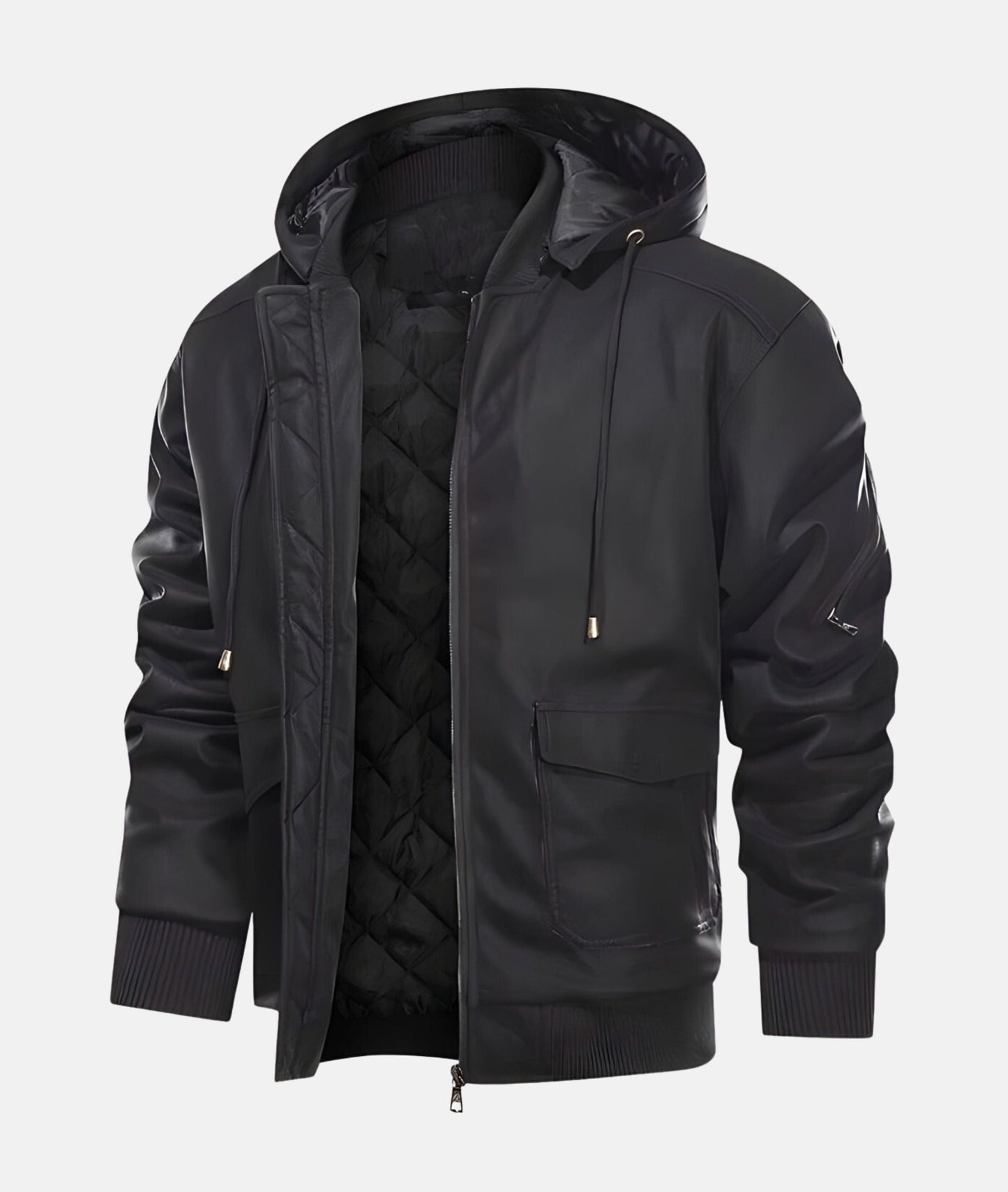 WW | Comfortable jacket with hood and quilted lining for men