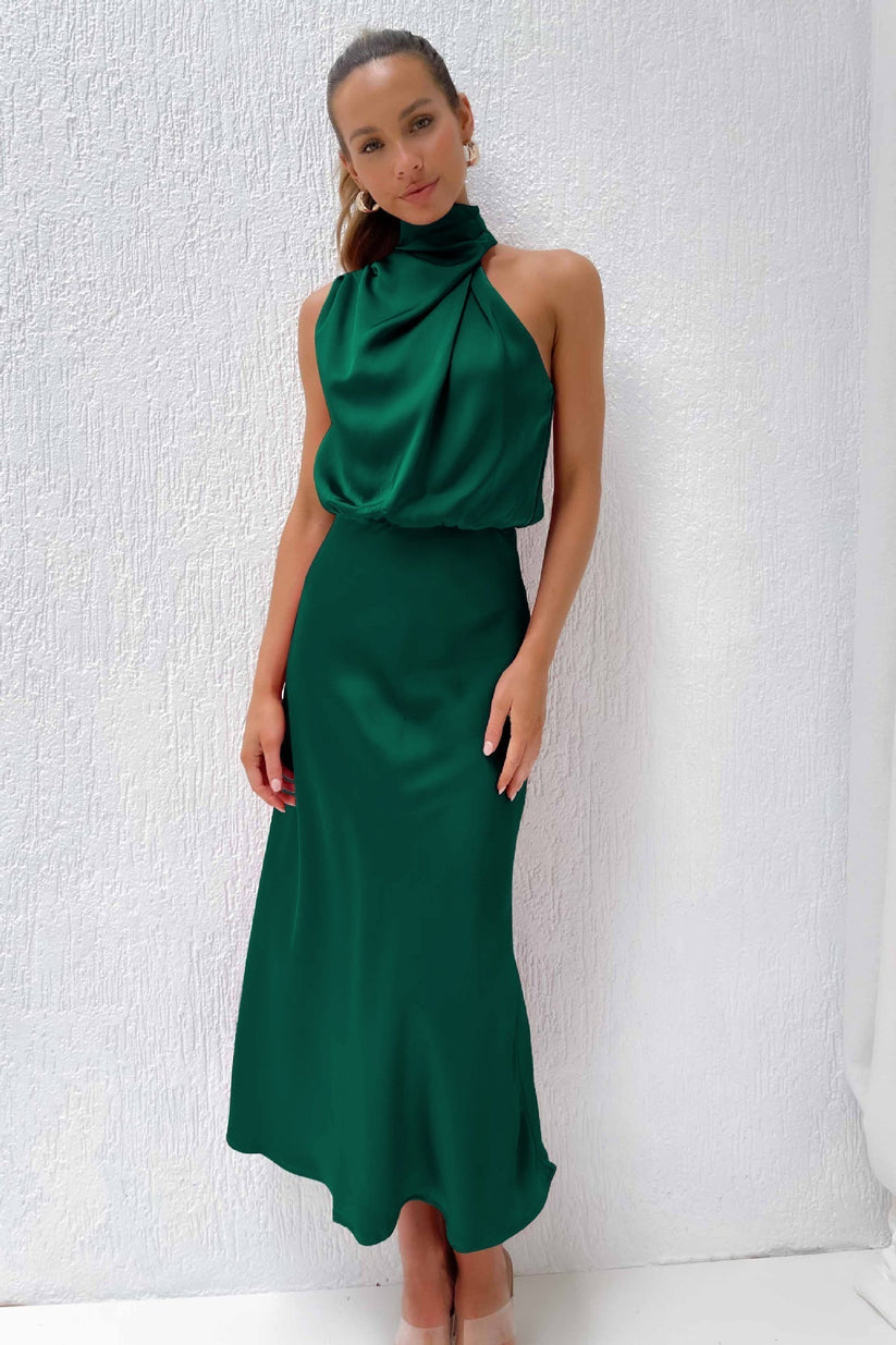 Vasia™ | Long Satin Dress