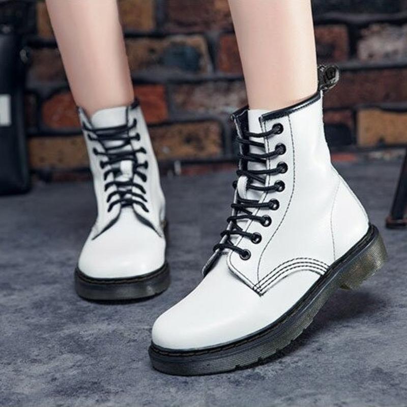 WW | Kampfstiefel Leder Schnürung Knöchelhoch Robuste Gummisohle