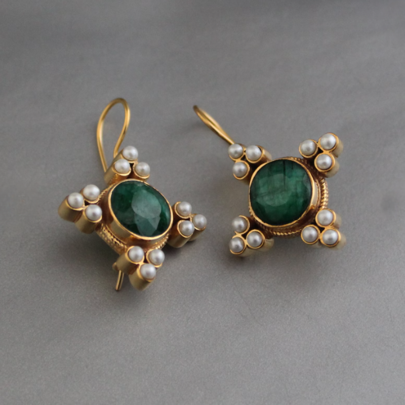 WW | Pearl Harvest Drop Earrings Gold Plated