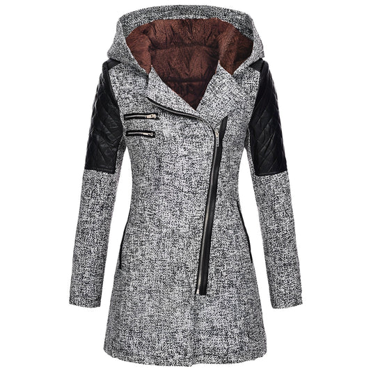 WW | Winterlicher Woll|Trenchcoat Mit Kapuze