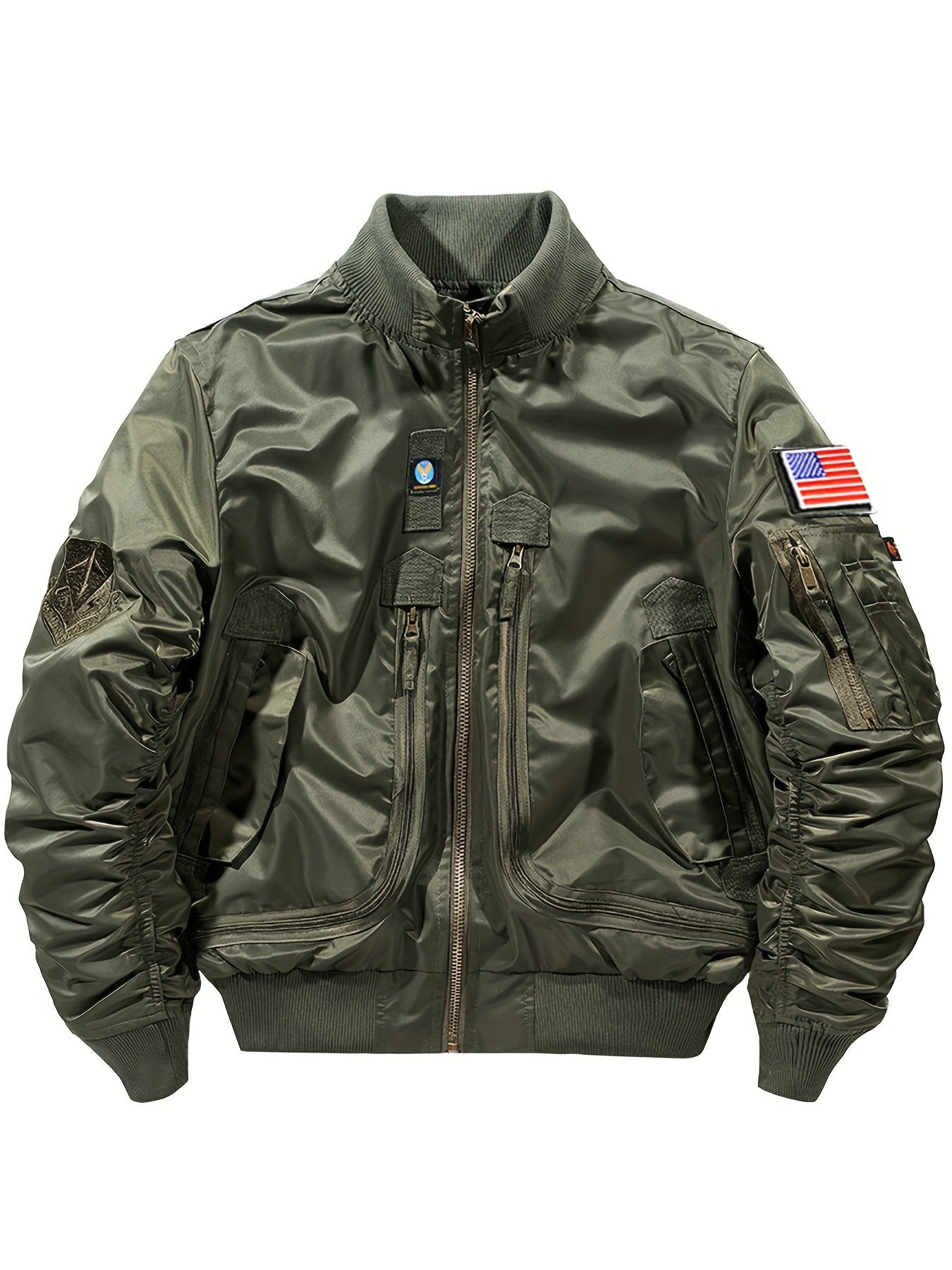 WW | Men's Stand-Up Collar Tactical Bomber Jacket - Perfect for Outdoor Activities
