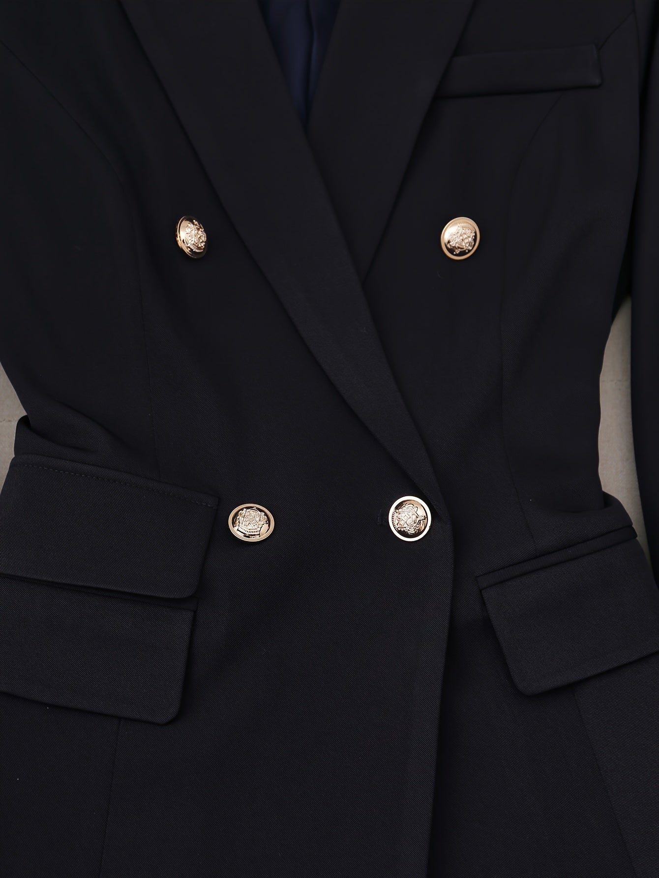 WW | Double-Breasted Blazer with Lapel Collar Two-Piece Set for Women - For elegant occasions