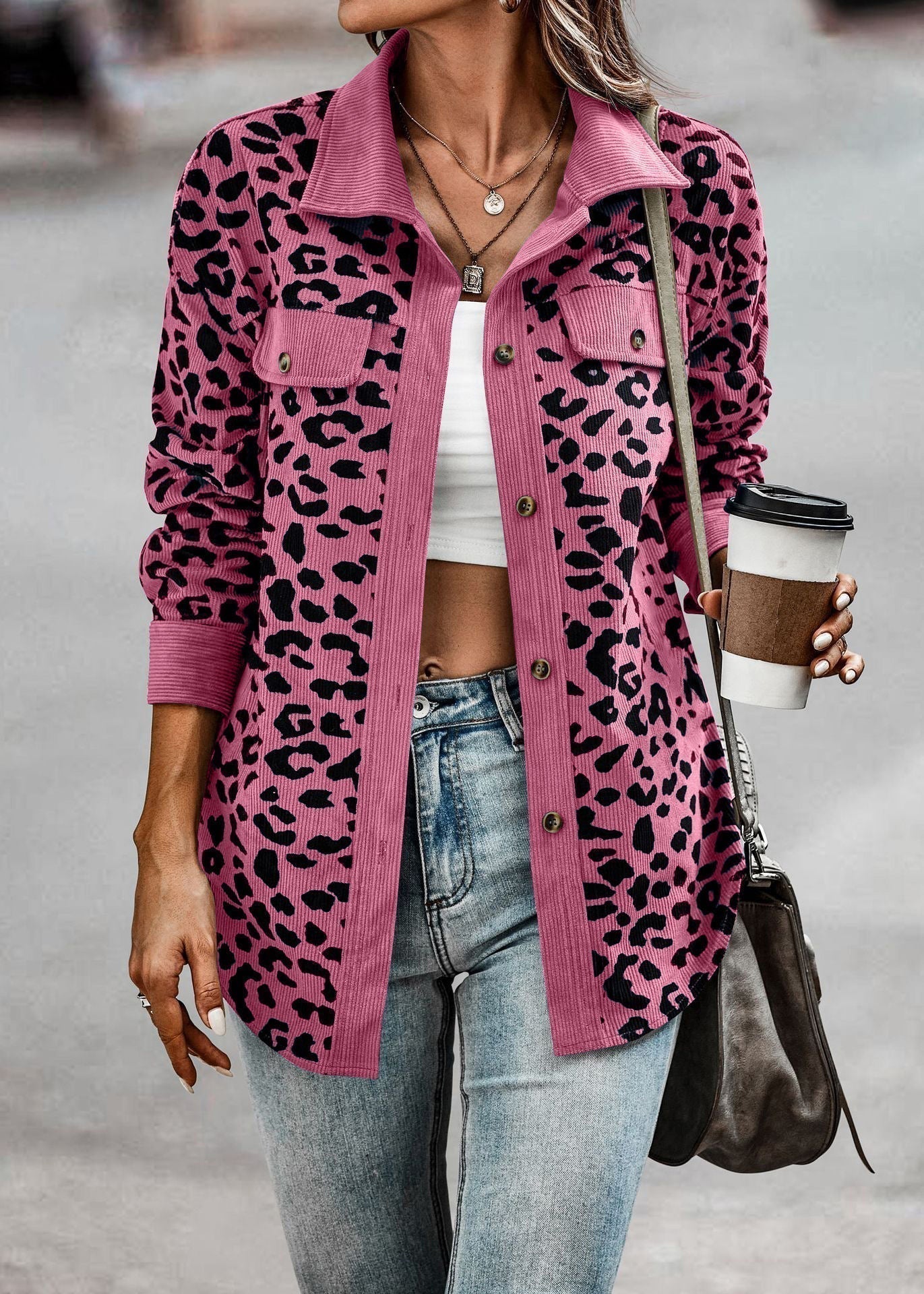 WW | Women's Chic Leopard Print Jacket