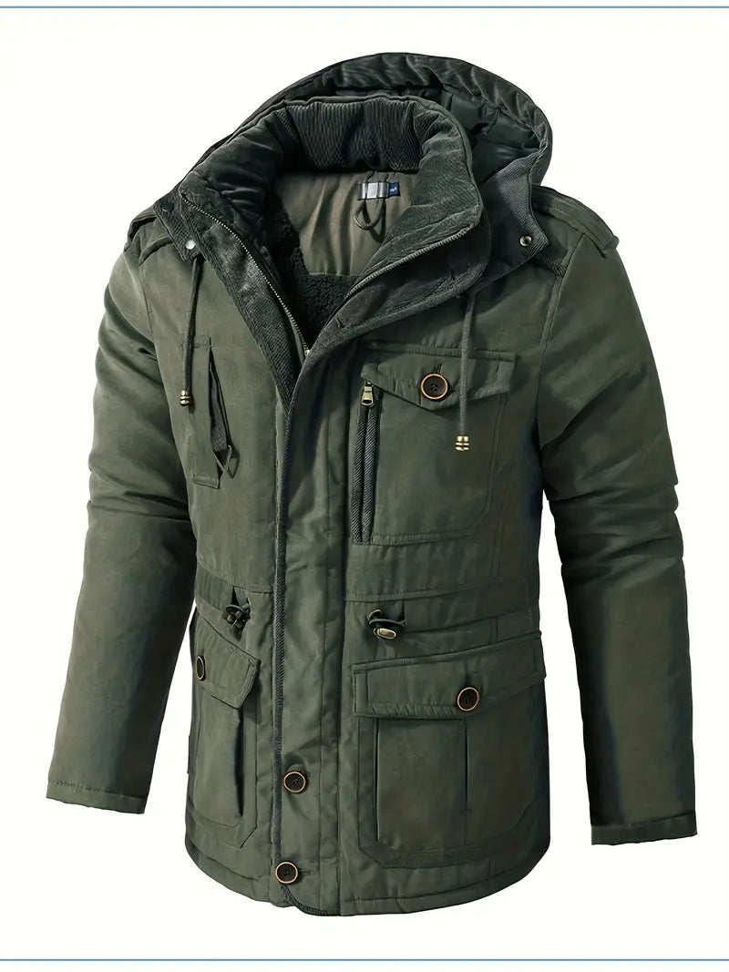WW | HerrenWinterjacke mit Kapuze und Taschen