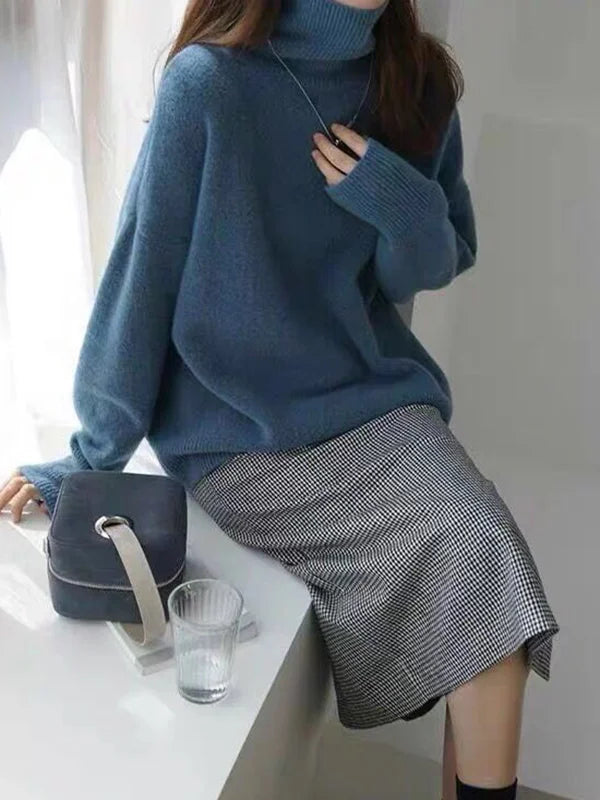 WW | Casual Knitted Cardigan Turtleneck for Women