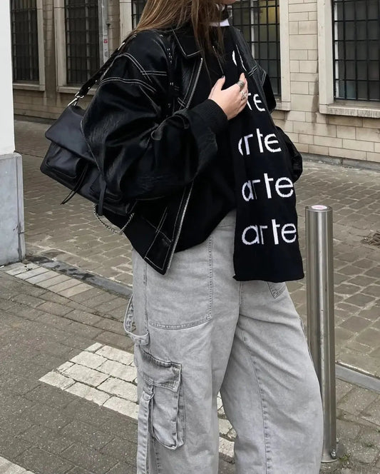 WW | PU Leather Bomber Jacket - Casual Fit - Street Style Essential - Autumn & Spring Layering