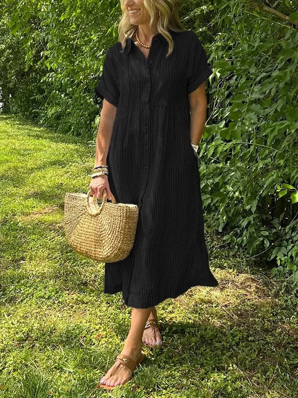 Udela™ | Elegant Striped Dress
