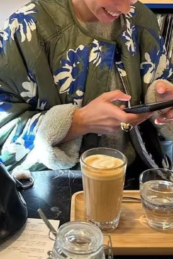 WW | Gedruckte Rundhals Einreihige Dünne Baumwolljacke