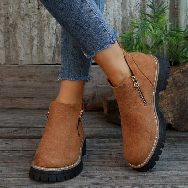 WW | klassische Leder-Stiefeletten für Damen