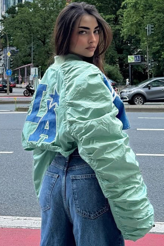 WW | Stil Buchstabe Druck Jacke