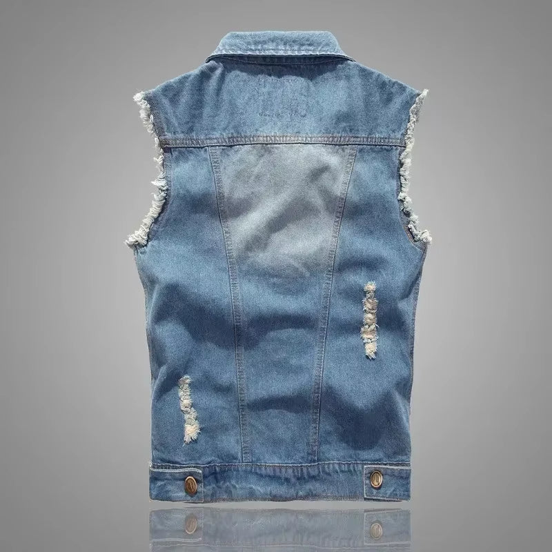 WW | Zerrissene Denim-Weste