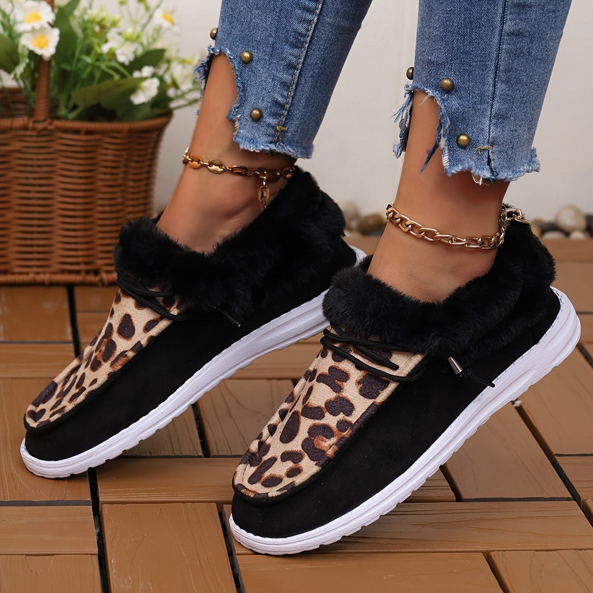 Isla – Leisure Shoes with Leopard Print