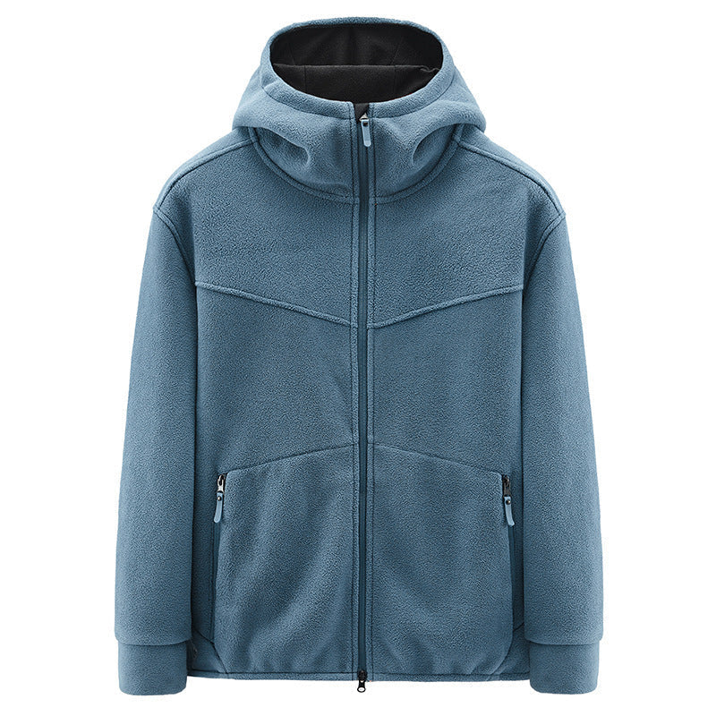 WW | Fleece-Weste mit Reißverschluss und Kapuze