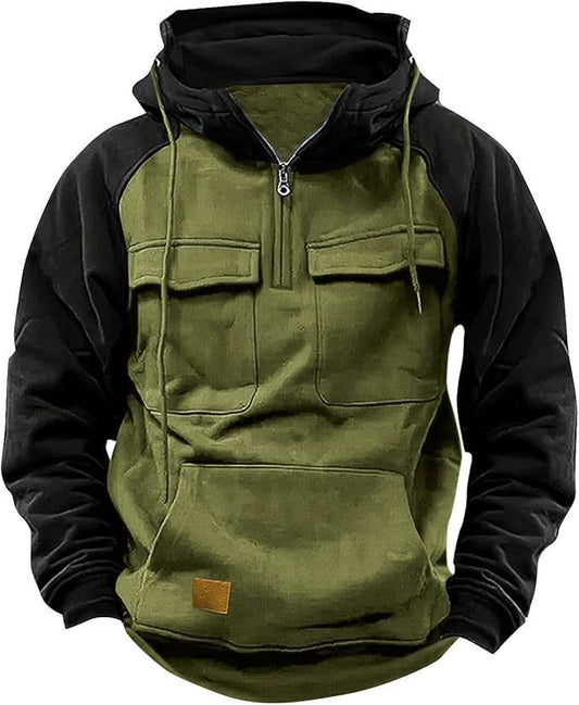 WW | Dicke Herren-Hoodie mit vielen Stauraumtaschen
