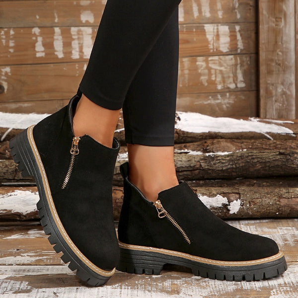 WW | klassische Leder-Stiefeletten für Damen