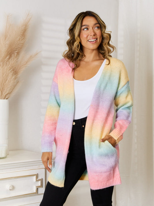 WW | Engel Flügel Vollgröße Gradient Offene Vorderseite Cardigan