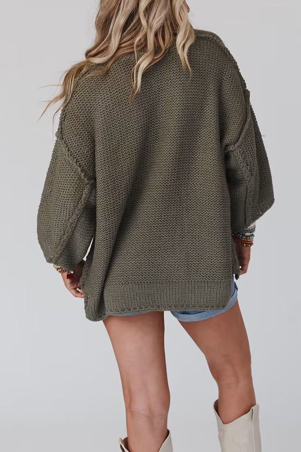 WW | Cozy chunky knit sweater with a round neck