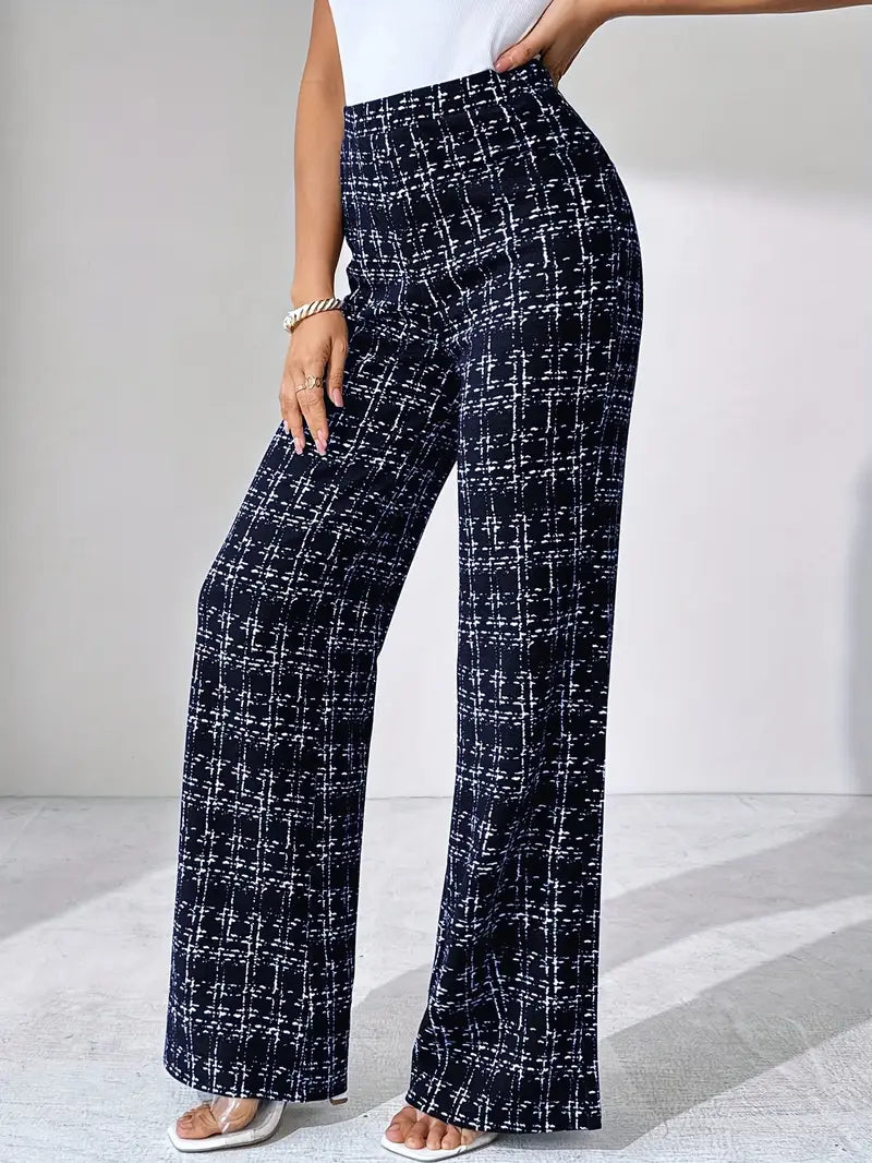 WW | Tweed Plaid Glockenhose