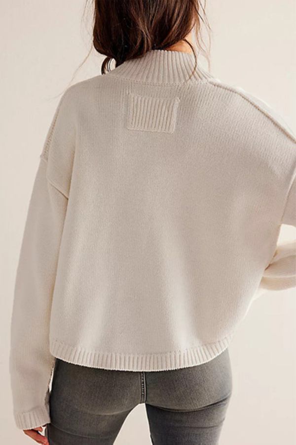WW | Jacke Stehkragen Einfarbiger Cardigan Pullover