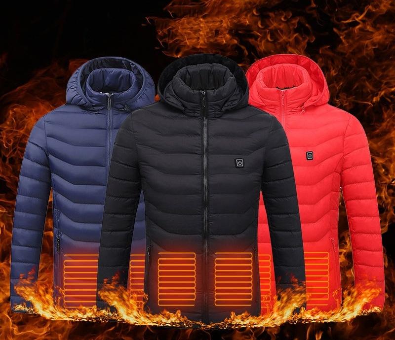 WW | Elegant USB Heated Jacket for Men, Thermal Winter