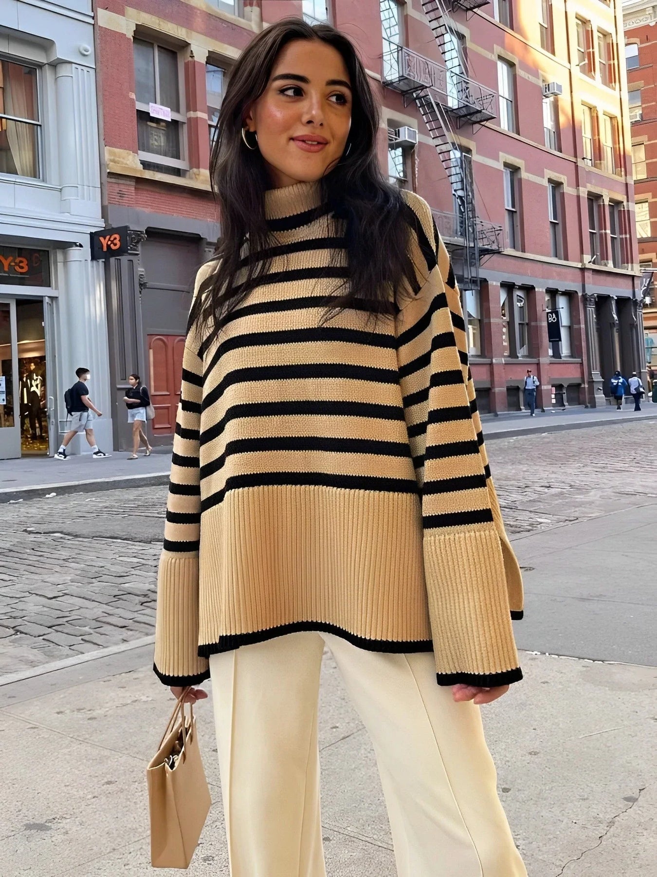 WW | Oversize-Rollkragenpullover aus Baumwoll für Damen - Perfekt für Freizeit-Tage
