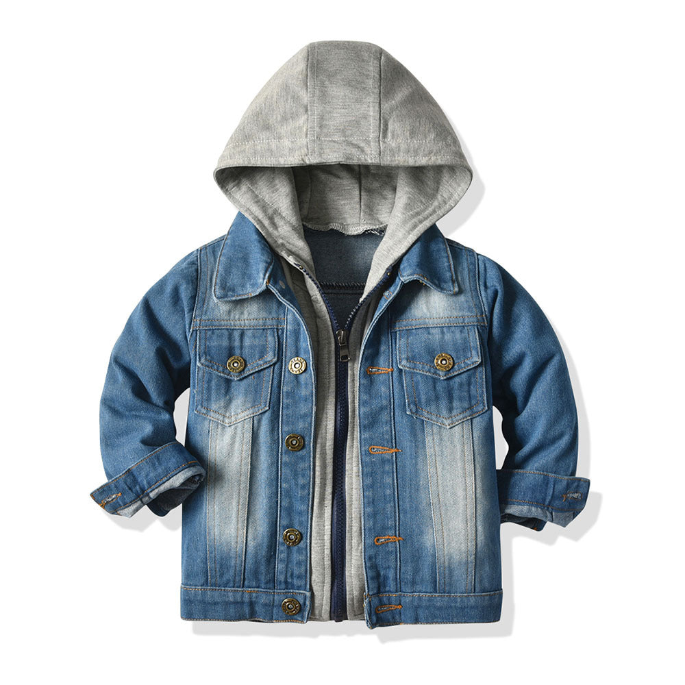 WW Denim-Jacke mit Kapuze