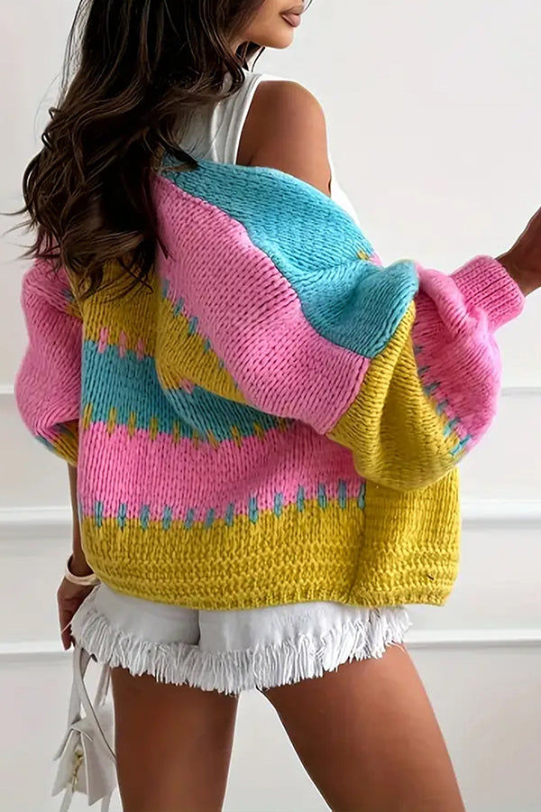 WW | Cozy leisure cardigan with contrasting seam detailing