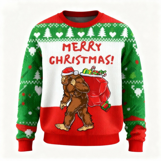 WW | Tiermuster Druck Unisex Hässlicher Pullover - Lustiger Feiertags-Party Pullover