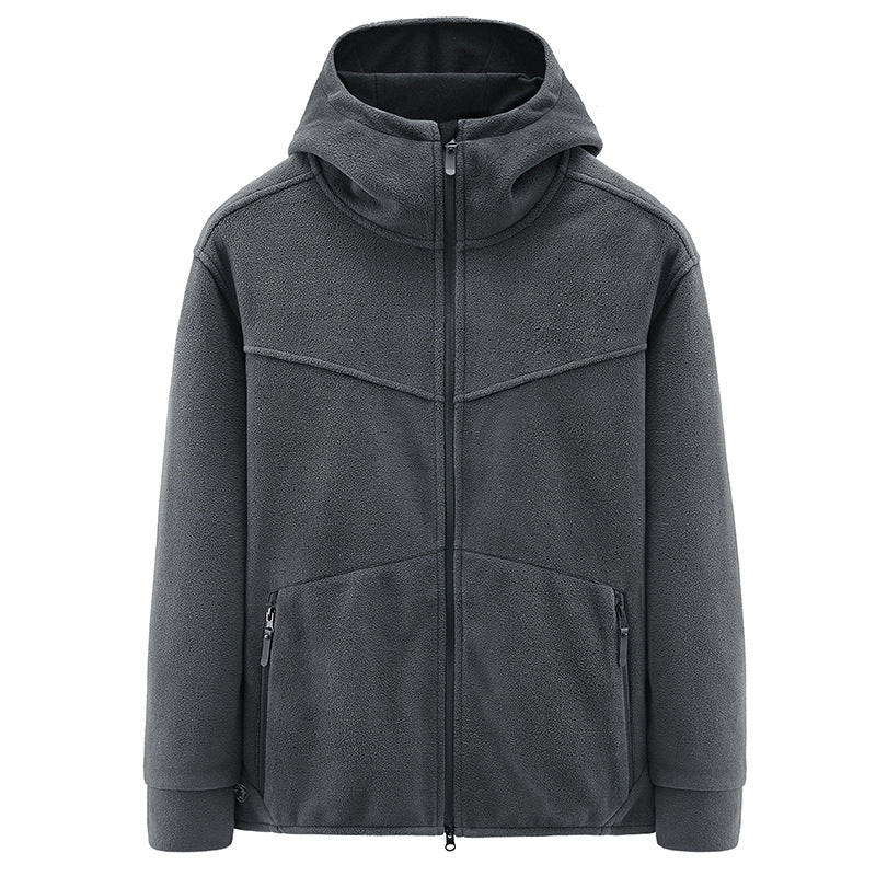 WW | Fleece-Weste mit Reißverschluss und Kapuze