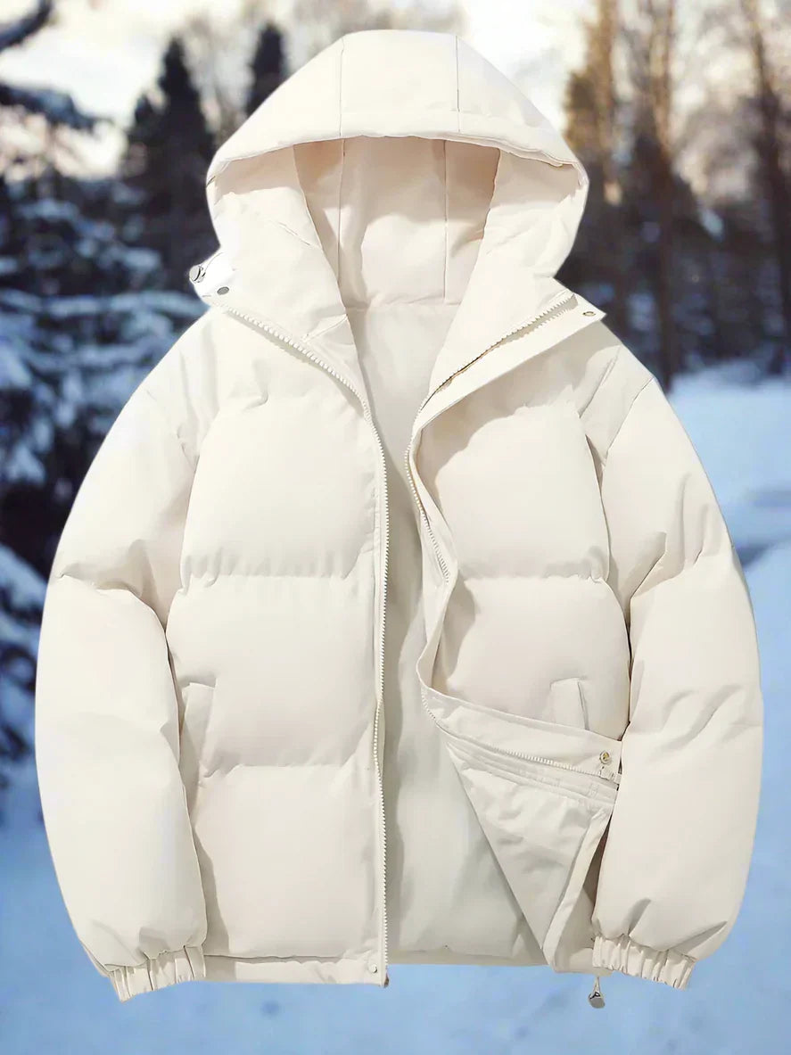 WW | Puffer Jacket Padded And Insulated Hood And Zipper Practical Pockets