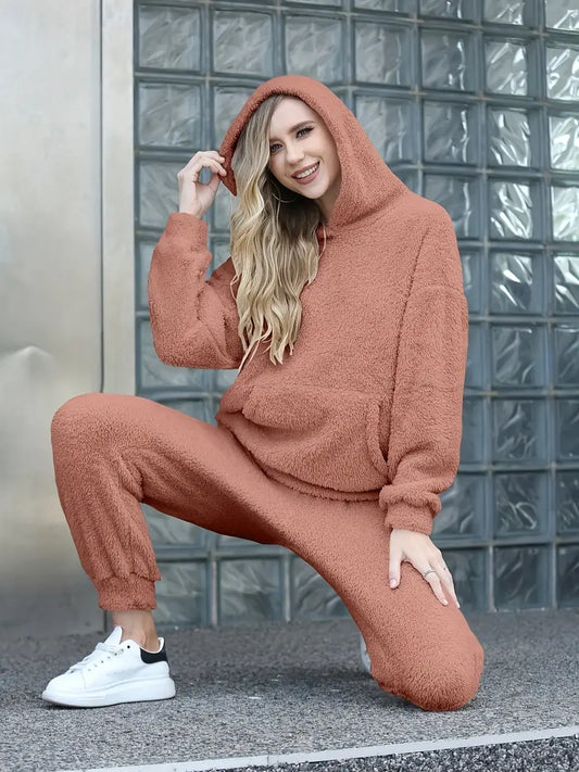 WW | Damen Fleece Teddy Zweiteiliges Set