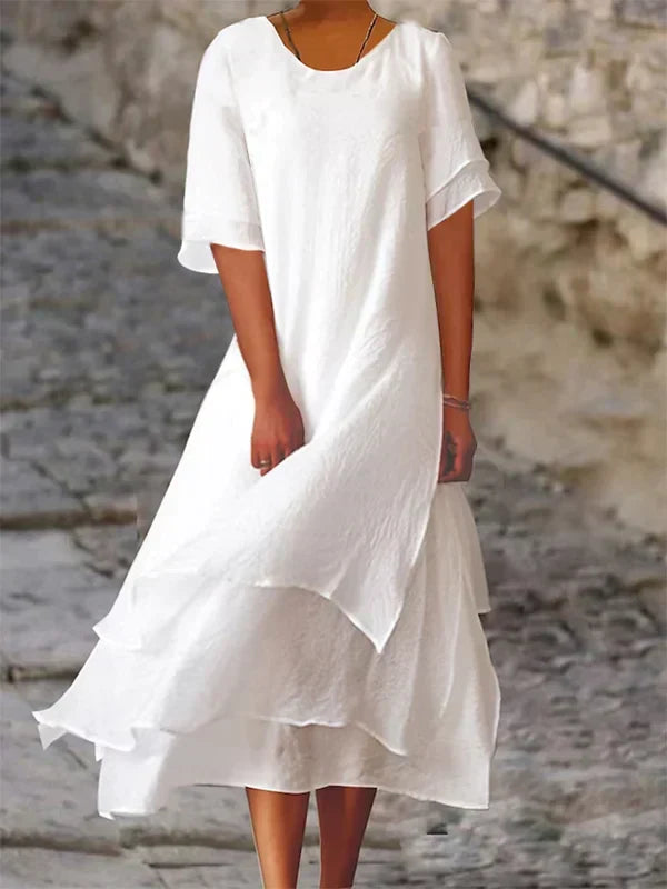 WW | Chic Elegance Block Slit Dress