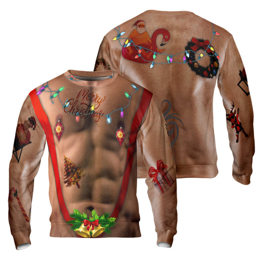 WW | 6er Pack Unisex Hässliches Weihnachts Sweatshirt mit Rundhalsausschnitt - HYPERFAVOR