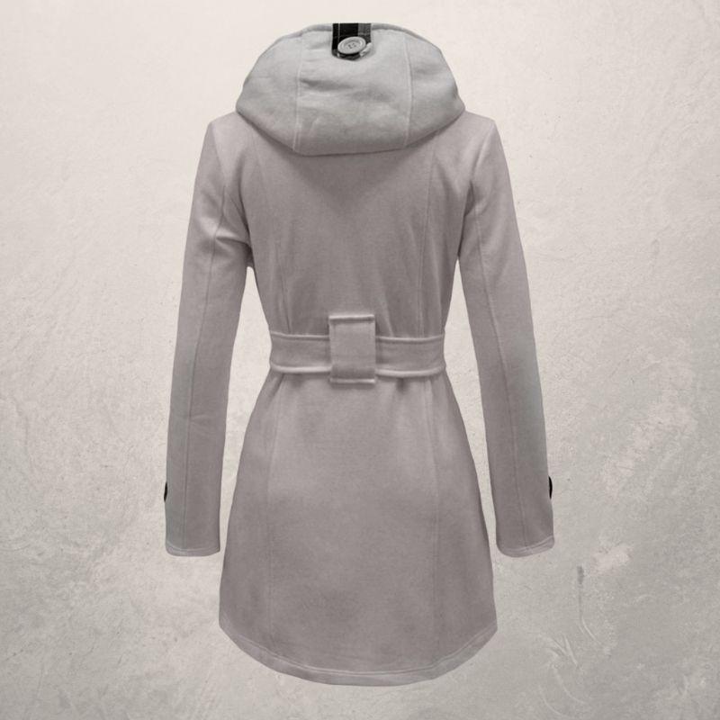 WW | Trenchcoat Doppelreiher Kapuze Taillengürtel Klassischer Schnitt