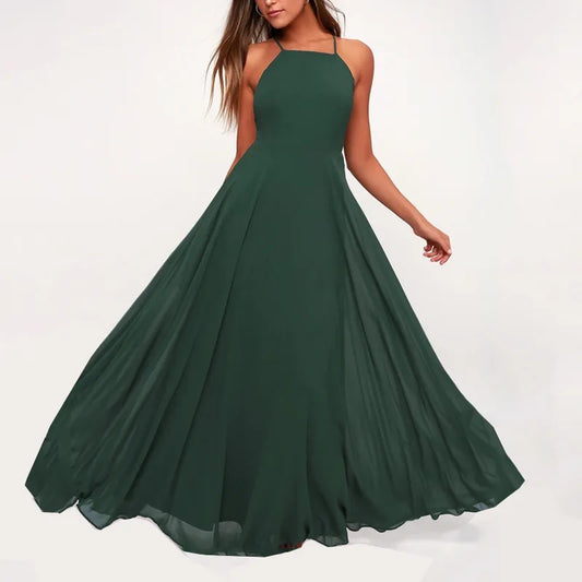 WW | Bridesmaid Dress with Belt on Back in Cross Shape