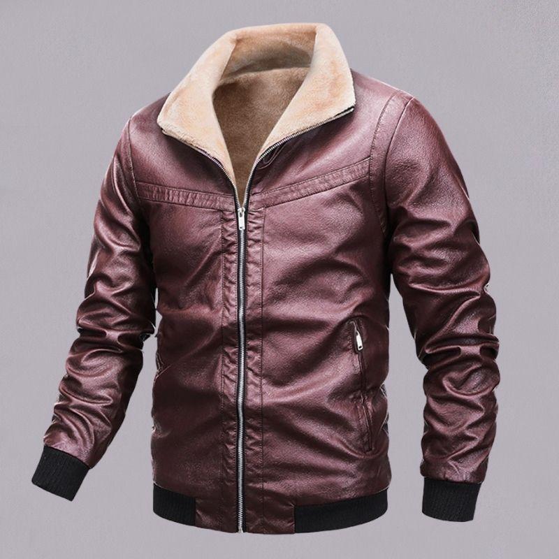 WW | Gequiltete PU-Lederjacke Herren