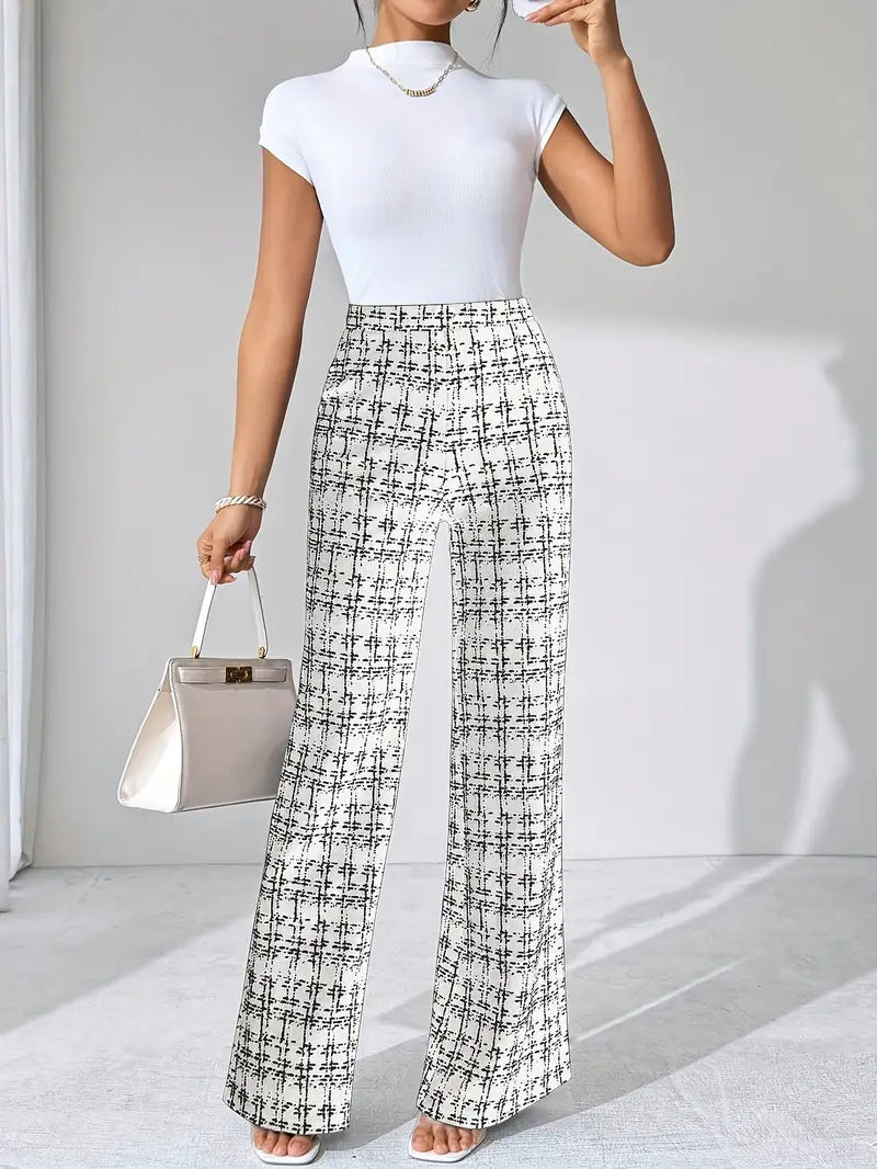 WW | Tweed Plaid Glockenhose