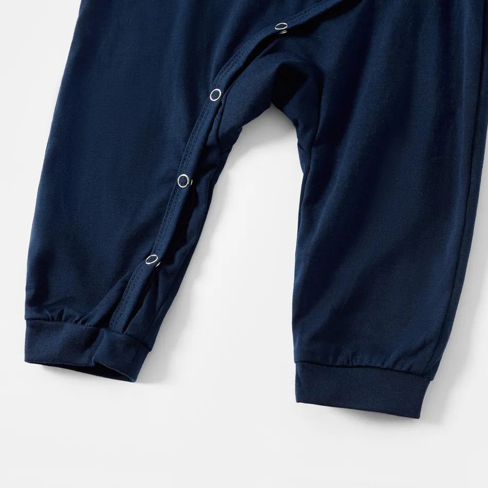 WW | Fröhliche Blaue Weihnachts-Pyjama-Set Mit 2025 Familien-Weihnachtsphrases