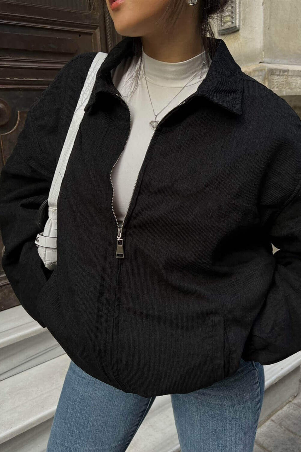 WW | Stand-Up Collar Sweatshirt Jacket