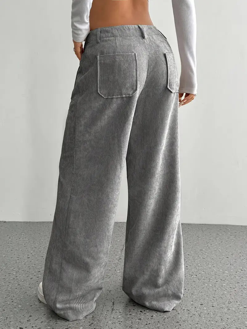 WW | Wide-leg corduroy trousers