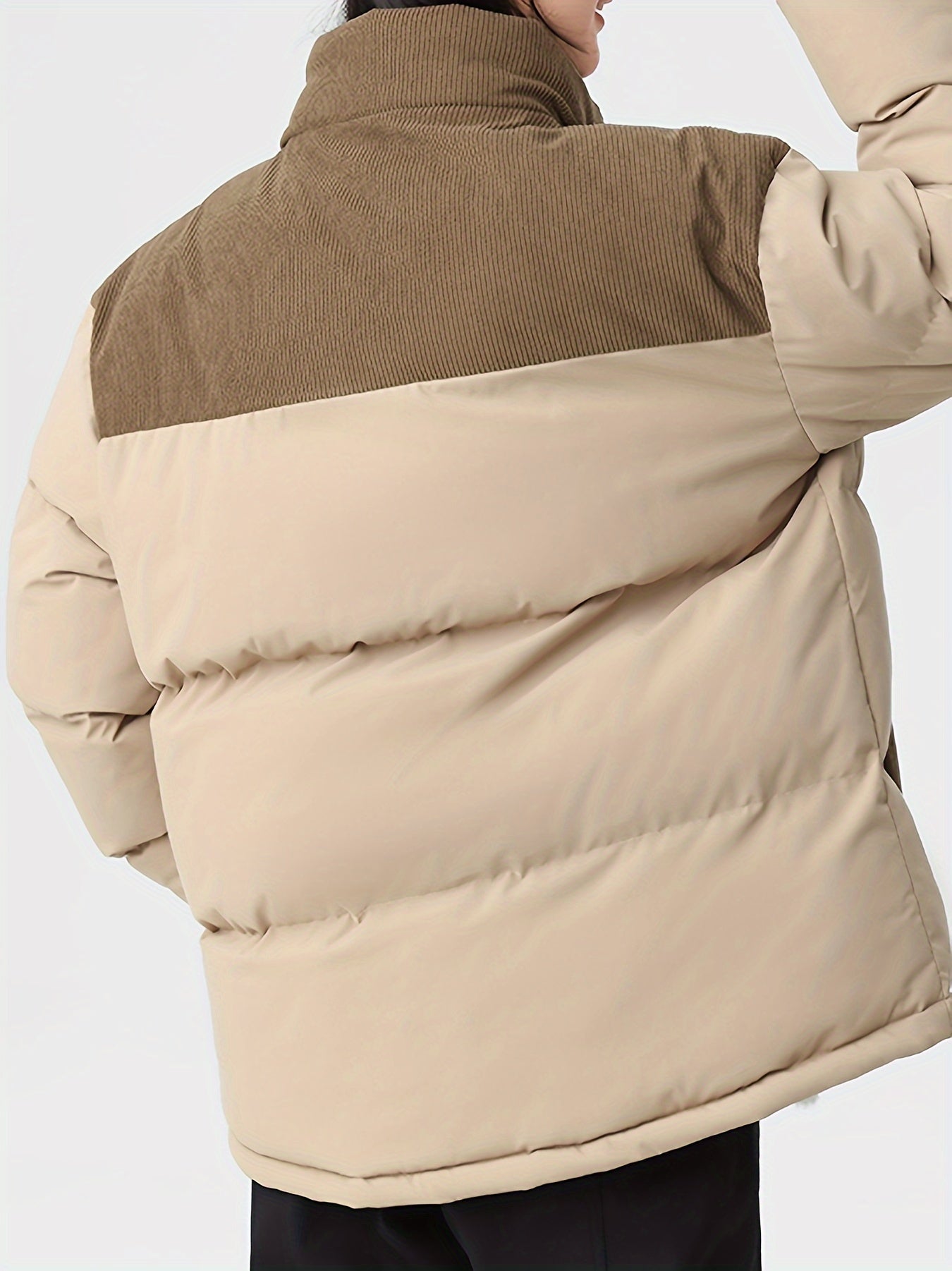 WW | Trendy Color Block Puffer Winter Jacket for Men - Perfect for Outdoor Activities