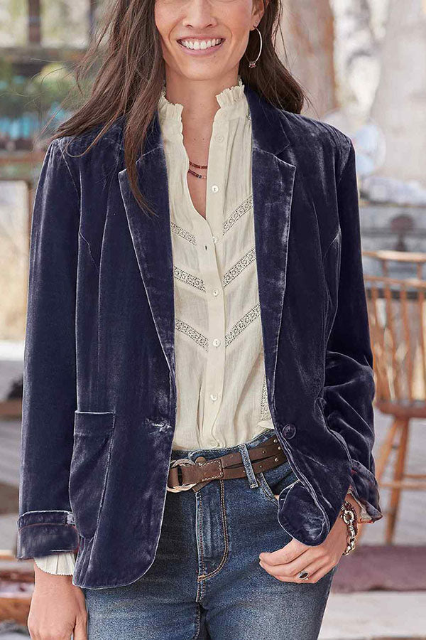 WW | Velvet Cropped Top Small Blazer