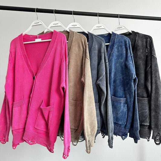 WW | Ausgewaschene Strickjacke für Damen