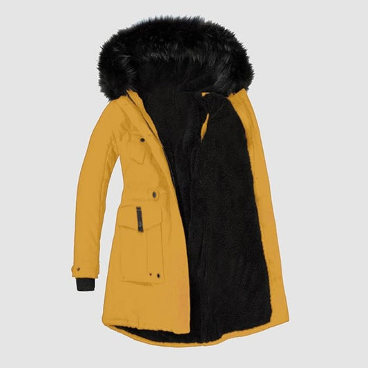 WW | Jacke mit Kunstfellbesatz Kapuze - Isolierte Wärme - Stilvolle Details - Winter