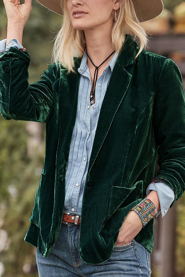 WW | Velvet Cropped Top Small Blazer