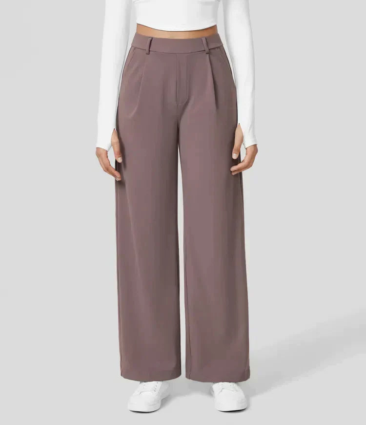 WW | Damenhose mit weitem Bein - High Waist, Business & Casual geeignet